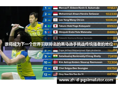 谁将成为下一个世界羽联排名的黑马选手挑战传统强者的地位
